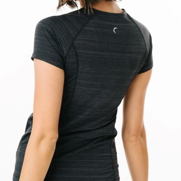 ZYIA Active Charcoal Competition Short Sleeve Tee Fitted women's size Large - Picture 5 of 16